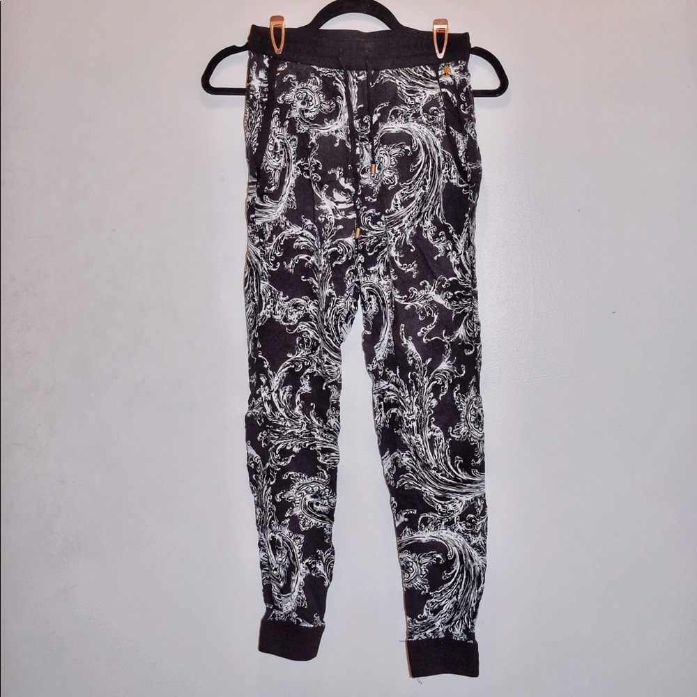 Black and White Marble Patterned Pants - Comfy